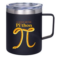 Pi Thon Funny Pi Day Ball Python Snake For Teacher 12oz Stainless Steel Coffee Mug