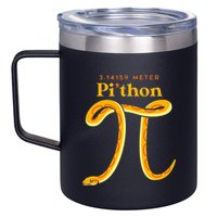 Pi Thon Funny Pi Day Ball Python Snake For Teacher 12oz Stainless Steel Coffee Mug