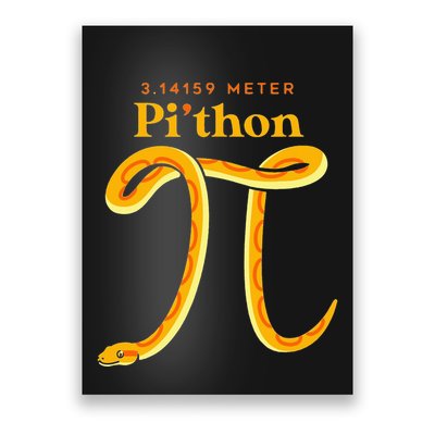 Pi Thon Funny Pi Day Ball Python Snake For Teacher Poster