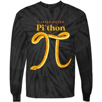 Pi Thon Funny Pi Day Ball Python Snake For Teacher Tie-Dye Long Sleeve Shirt