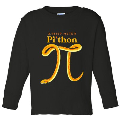 Pi Thon Funny Pi Day Ball Python Snake For Teacher Toddler Long Sleeve Shirt