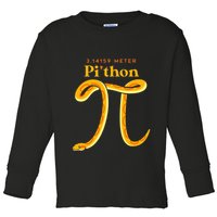 Pi Thon Funny Pi Day Ball Python Snake For Teacher Toddler Long Sleeve Shirt