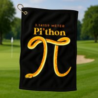 Pi Thon Funny Pi Day Ball Python Snake For Teacher Golf Towel