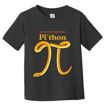 Pi Thon Funny Pi Day Ball Python Snake For Teacher Toddler T-Shirt