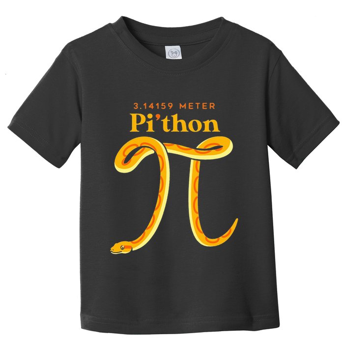 Pi Thon Funny Pi Day Ball Python Snake For Teacher Toddler T-Shirt