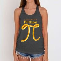 Pi Thon Funny Pi Day Ball Python Snake For Teacher Women's Knotted Racerback Tank