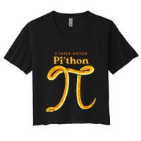 Pi Thon Funny Pi Day Ball Python Snake For Teacher Crop Top