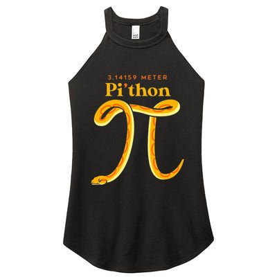 Pi Thon Funny Pi Day Ball Python Snake For Teacher Women's Perfect Tri Rocker Tank