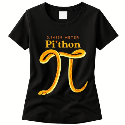 Pi Thon Funny Pi Day Ball Python Snake For Teacher Womens T-Shirt