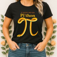 Pi Thon Funny Pi Day Ball Python Snake For Teacher Womens T-Shirt