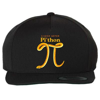 Pi Thon Funny Pi Day Ball Python Snake For Teacher Wool Snapback Cap