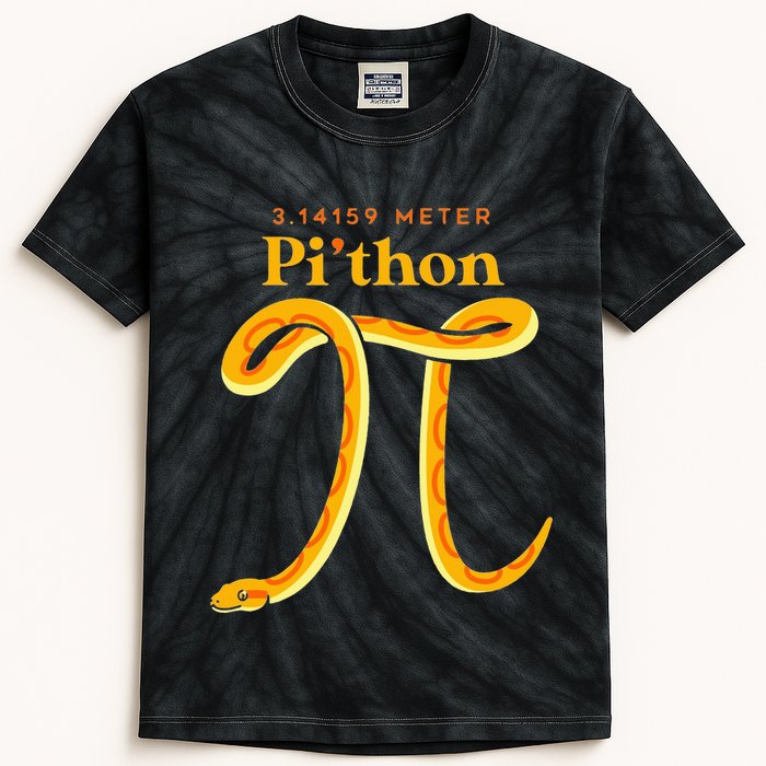 Pi Thon Funny Pi Day Ball Python Snake For Teacher Kids Tie-Dye T-Shirt