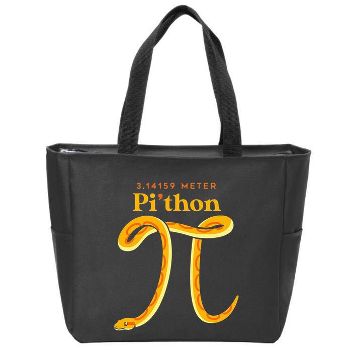 Pi Thon Funny Pi Day Ball Python Snake For Teacher Zip Tote Bag