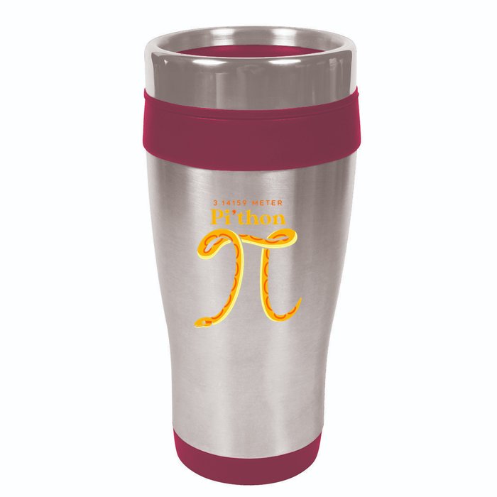 Pi Thon Funny Pi Day Ball Python Snake For Teacher 16oz Travel Tumbler