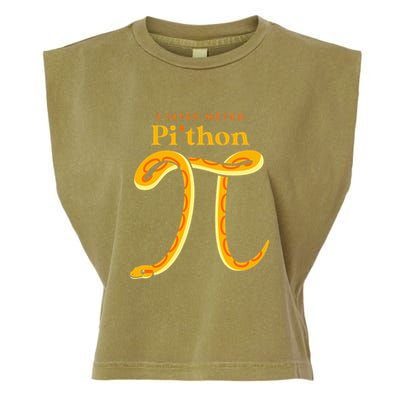 Pi Thon Funny Pi Day Ball Python Snake For Teacher Garment-Dyed Women's Muscle Tee