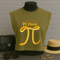 Pi Thon Funny Pi Day Ball Python Snake For Teacher Garment-Dyed Women's Muscle Tee