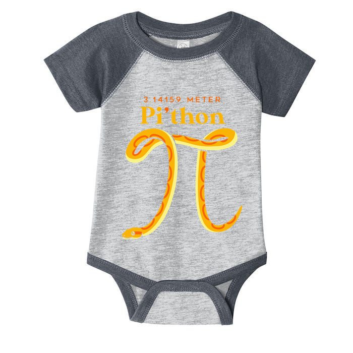 Pi Thon Funny Pi Day Ball Python Snake For Teacher Infant Baby Jersey Bodysuit
