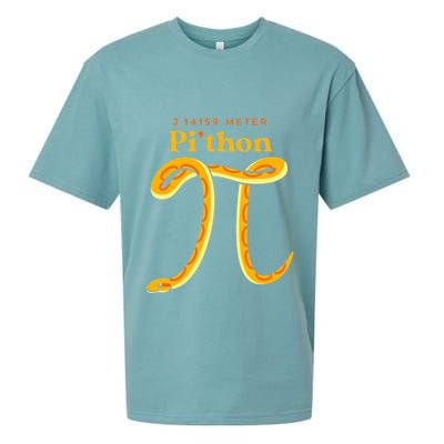 Pi Thon Funny Pi Day Ball Python Snake For Teacher Sueded Cloud Jersey T-Shirt