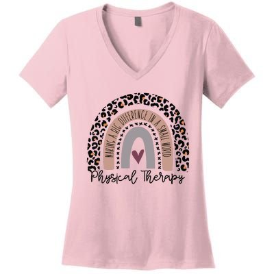 Physical Therapy Funny Physical Therapist Pt Therapist Month Women's V-Neck T-Shirt