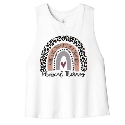 Physical Therapy Funny Physical Therapist Pt Therapist Month Women's Racerback Cropped Tank