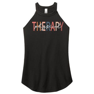 Physical Therapy Funny Physical Therapist pt therapist month Women’s Perfect Tri Rocker Tank