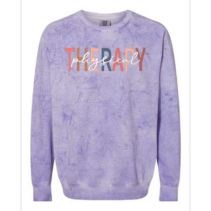 Physical Therapy Funny Physical Therapist Pt Therapist Month Colorblast Crewneck Sweatshirt