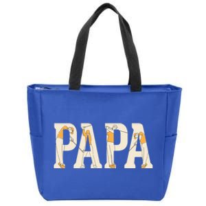 Papa Trendy Funny Golf Fathers Day Party Supply Cool Gift Zip Tote Bag