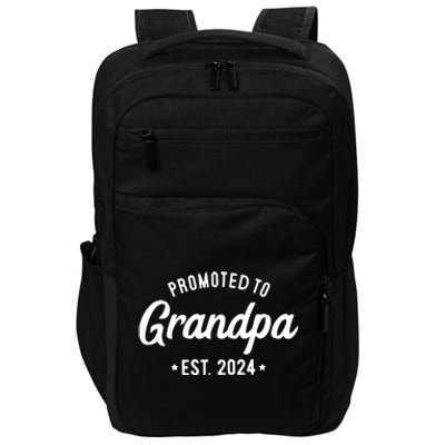 Promoted To Grandpa Est 2024 Grandparents Baby Announcement Impact Tech Backpack