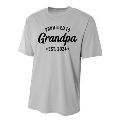 Promoted To Grandpa Est 2024 Grandparents Baby Announcement Performance Sprint T-Shirt