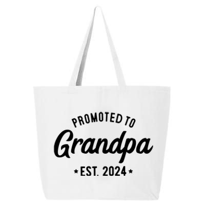 Promoted To Grandpa Est 2024 Grandparents Baby Announcement 25L Jumbo Tote