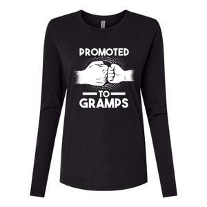 Promoted To Gramps Grandpa Cool Gift Womens Cotton Relaxed Long Sleeve T-Shirt