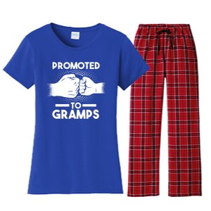 Promoted To Gramps Grandpa Cool Gift Women's Flannel Pajama Set