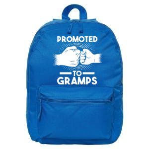 Promoted To Gramps Grandpa Cool Gift 16 in Basic Backpack