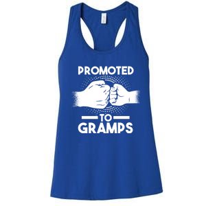 Promoted To Gramps Grandpa Cool Gift Women's Racerback Tank