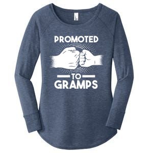 Promoted To Gramps Grandpa Cool Gift Women's Perfect Tri Tunic Long Sleeve Shirt