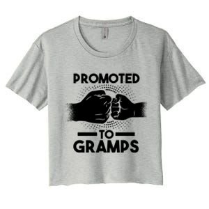 Promoted To Gramps Grandpa Cool Gift Women's Crop Top Tee