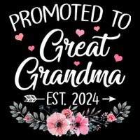 Promoted To Great Grandma Est 2024 First Time New Grandma Drawstring Bag