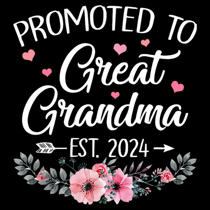 Promoted To Great Grandma Est 2024 First Time New Grandma Drawstring Bag