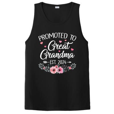 Promoted To Great Grandma Est 2024 First Time New Grandma PosiCharge Competitor Tank