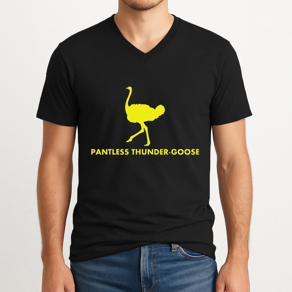 Pantless Thunder Goose Popular Random V-Neck T-Shirt