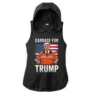 Proud Trump Garbage Supporter Garbage For Trump Garbage Ladies PosiCharge Tri-Blend Wicking Draft Hoodie Tank