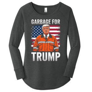 Proud Trump Garbage Supporter Garbage For Trump Garbage Women's Perfect Tri Tunic Long Sleeve Shirt