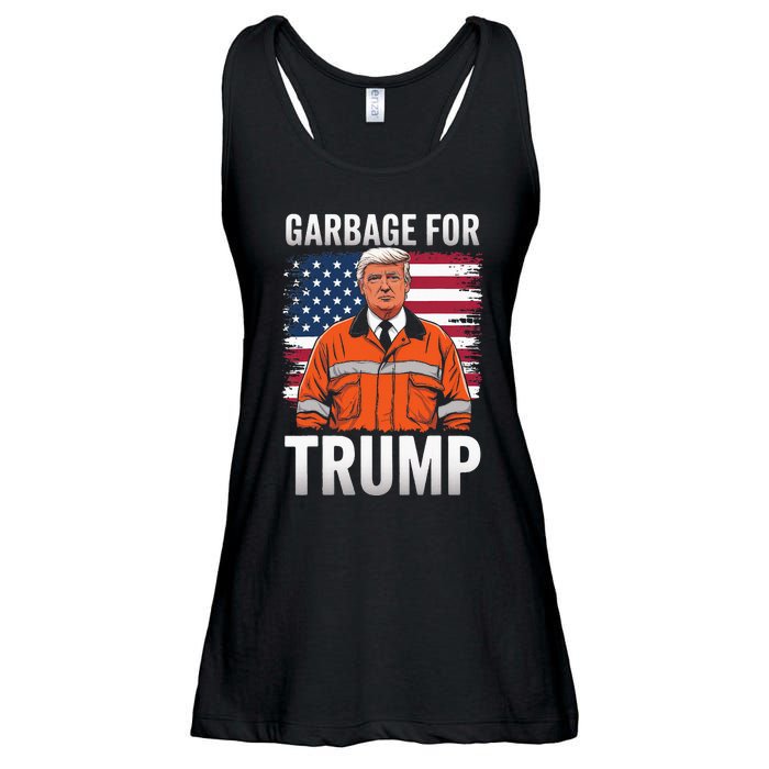 Proud Trump Garbage Supporter Garbage For Trump Garbage Ladies Essential Flowy Tank