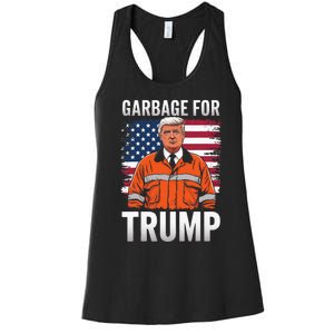 Proud Trump Garbage Supporter Garbage For Trump Garbage Women's Racerback Tank