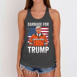 Proud Trump Garbage Supporter Garbage For Trump Garbage Women's Knotted Racerback Tank