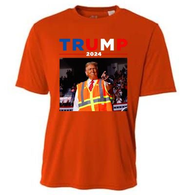 President Trump Garbage Truck Worker Vest Maga 2025 Cooling Performance Crew T-Shirt