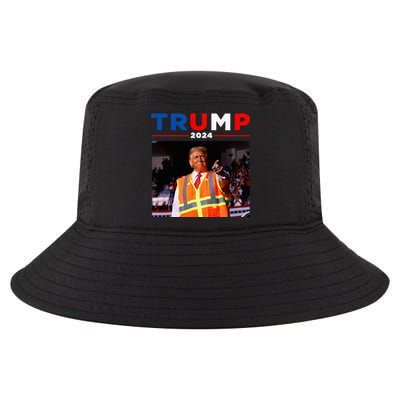 President Trump Garbage Truck Worker Vest Maga 2025 Cool Comfort Performance Bucket Hat