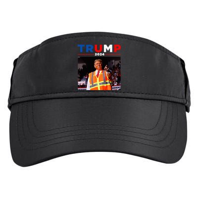 President Trump Garbage Truck Worker Vest Maga 2025 Adult Drive Performance Visor