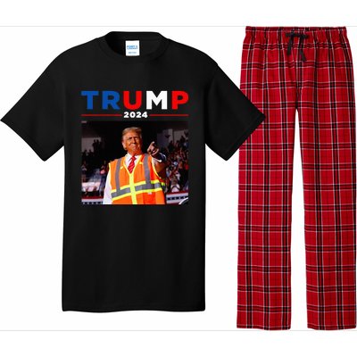 President Trump Garbage Truck Worker Vest Maga 2025 Pajama Set