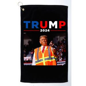 President Trump Garbage Truck Worker Vest Maga 2025 Platinum Collection Golf Towel